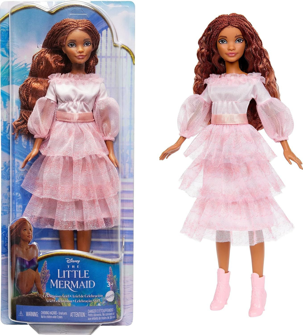 Кукла Disney Ariel / Ариэль русалочка в розовом платье