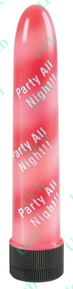 Бело-красный вибратор PARTY ALL NIGHT