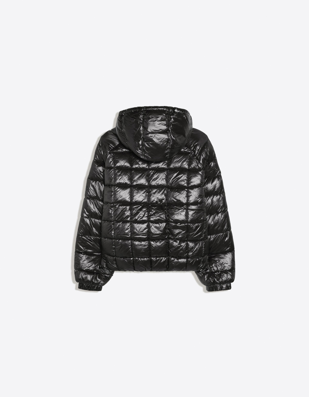 Мужская стёганая куртка grid с капюшоном - BERSHKA