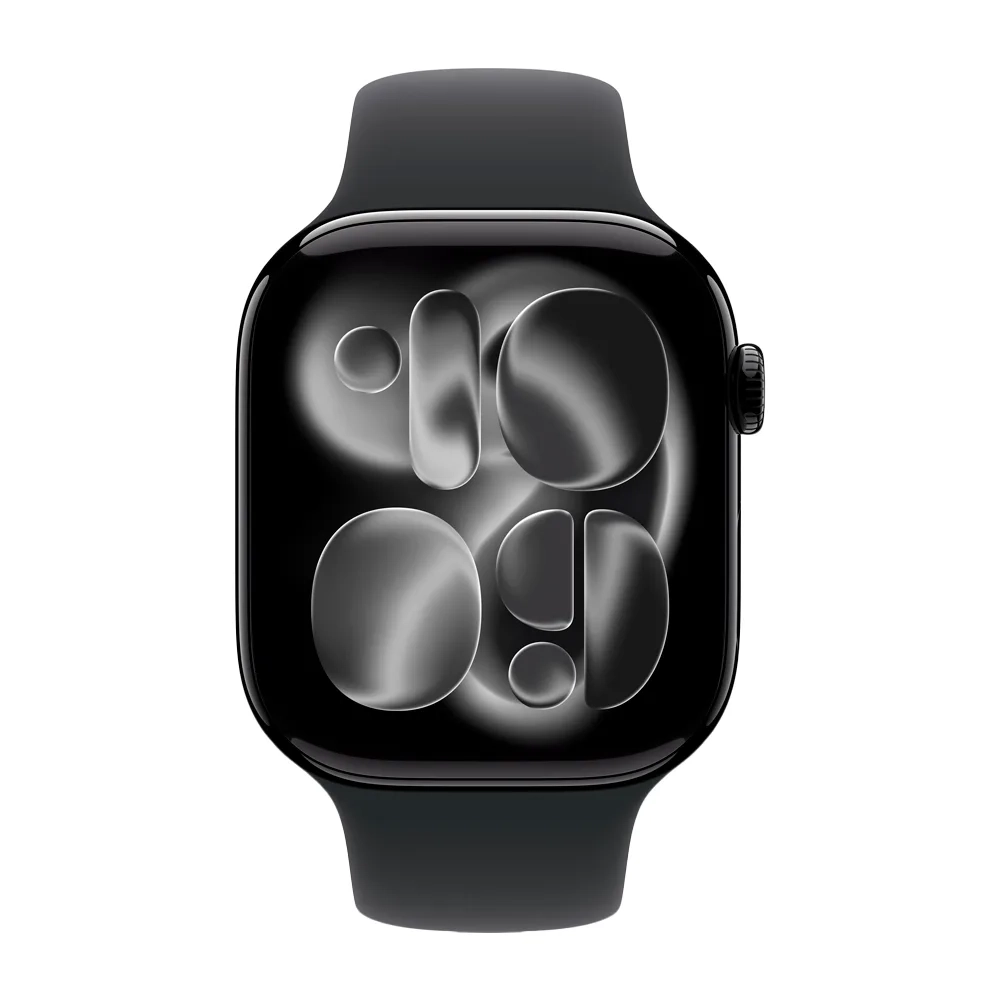 Умные часы Apple Watch Series 11 GPS, 46mm, Jet Black Aluminium Case with Black Sport Band, M/L