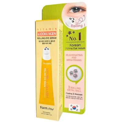 FS Vitamin & Collagen Rolling Eye Serum, 25ml - Сыворотка для век с Витамином и Коллагеном (с роликом)