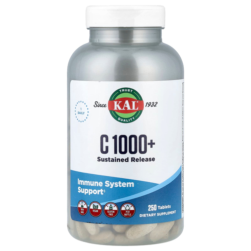 KAL, C 1000+, длительное высвобождение, 250 таблеток