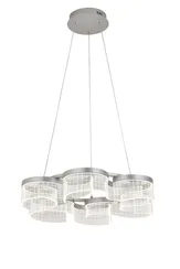 Люстра подвесная светодиодная NewRgy 3450/6 BRUSHED GREY, 56 Вт, серая