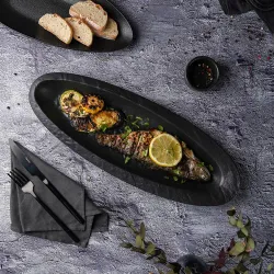 Блюдо овальное 46,3*17,4 см h4,2 см Black Raw Stellar P.L. Proff Cuisine [3]