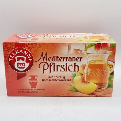 Чай фруктовый Teekanne Mediterraner Pfirsich со вкусом персика, 20 пакетиков, 50 г (из Финляндии)