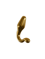 Золотой анальный стимулятор Hand Blown Glass Massager (Цвет: золотой)