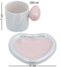 GAEM Art MUG-415/1 Чайная пара «Сердце»