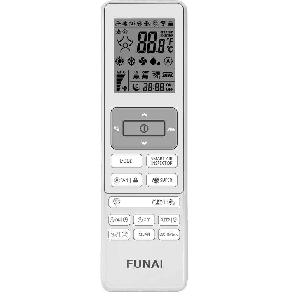 Настенная сплит-система Funai RAC-I-EU35HP.D01/S/RAC-I-EU35HP.D01/U EMPEROR UP Smart Eye FULL DC Inverter UPGRADE 2025