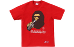 A Bathing Ape X Coca Cola Ape Head Tee красный