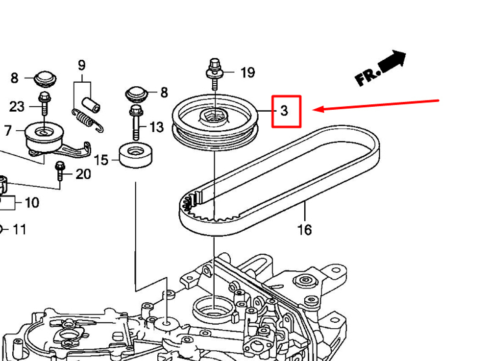 13811-ZY3-A00 PULLEY, CRANKSHAFT