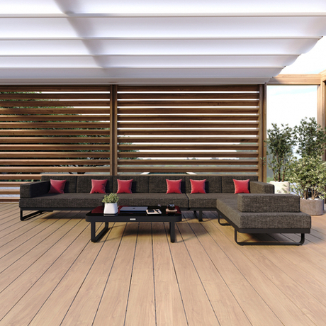 Лаунж зона угловая Ideal Patio ТЕСОРА маренго - каркас карбон