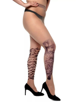 Колготки +size с принтом в виде героев фильма о пиратах (Размер: XL-XXL-XXXL) (Цвет: бежевый)