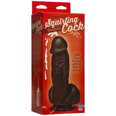 Фаллоимитатор с семяизвержением The Amazing Squirting Realistic® Cock - Chocolate (Цвет: коричневый)