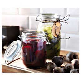 Банка для продуктов с крышкой IKEA KORKEN (КОРКЕН), Стекло, 1,8 л