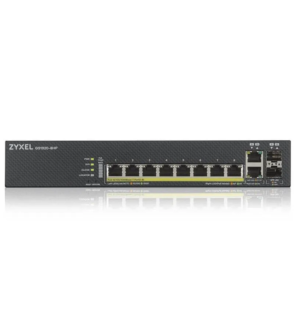 Коммутатор Zyxel GS1920-8HPV2-EU0101F