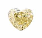 Лабораторно-выращенный бриллиант сердце 6.49 х 7.27 х 3.91 мм Fancy INTENSE YELLOW/VVS2 1.40 ct