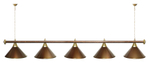 Лампа STARTBILLIARDS 5 пл. (плафоны золотые,штанга золотая,фурнитура золото)