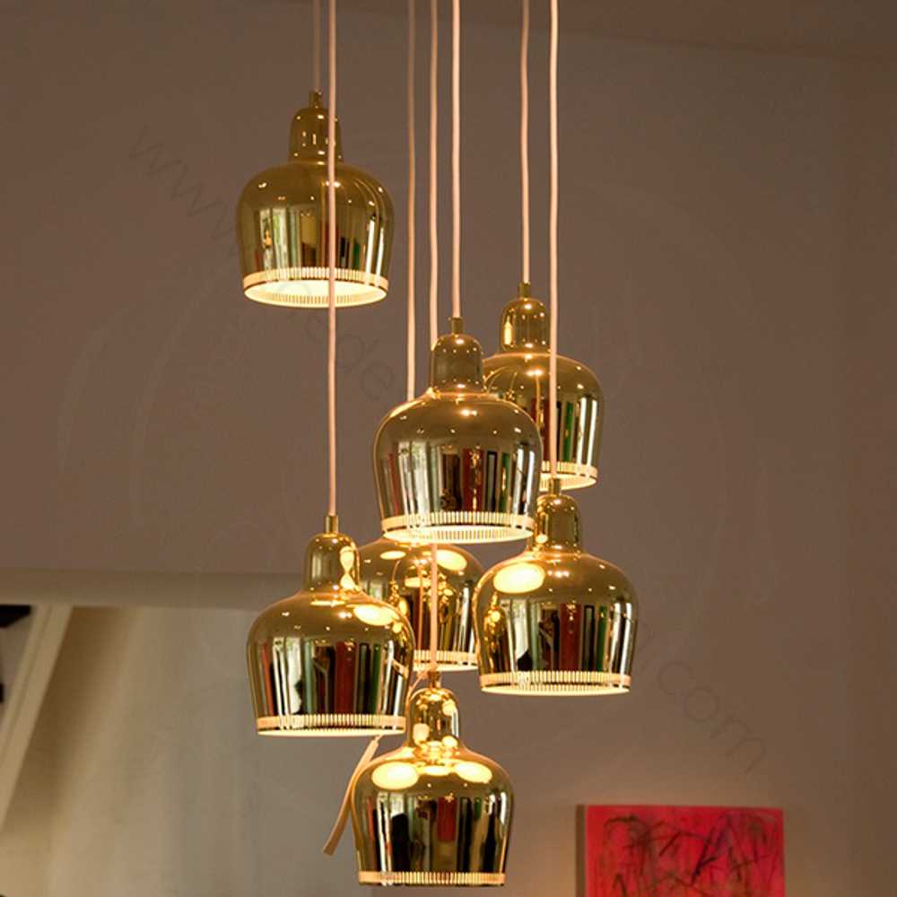 Pendant design lamp A330S Golden Bell by Artek (White)