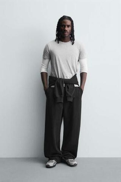 БАЗОВЫЕ СПОРТИВНЫЕ БРЮКИ RELAXED FIT — ZARA