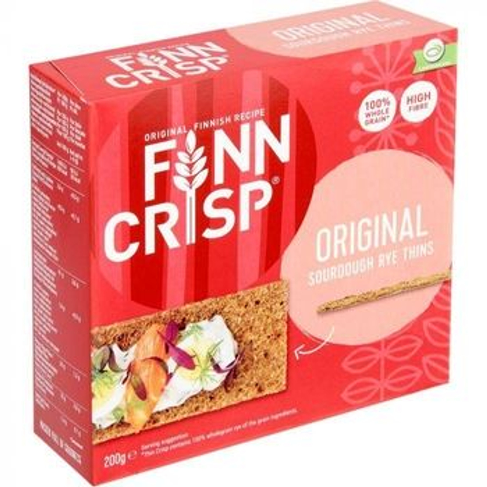Хлебцы Finn Crisp Original Taste ржаные цельнозерновые 1 уп. 200 г (Из Эстонии)