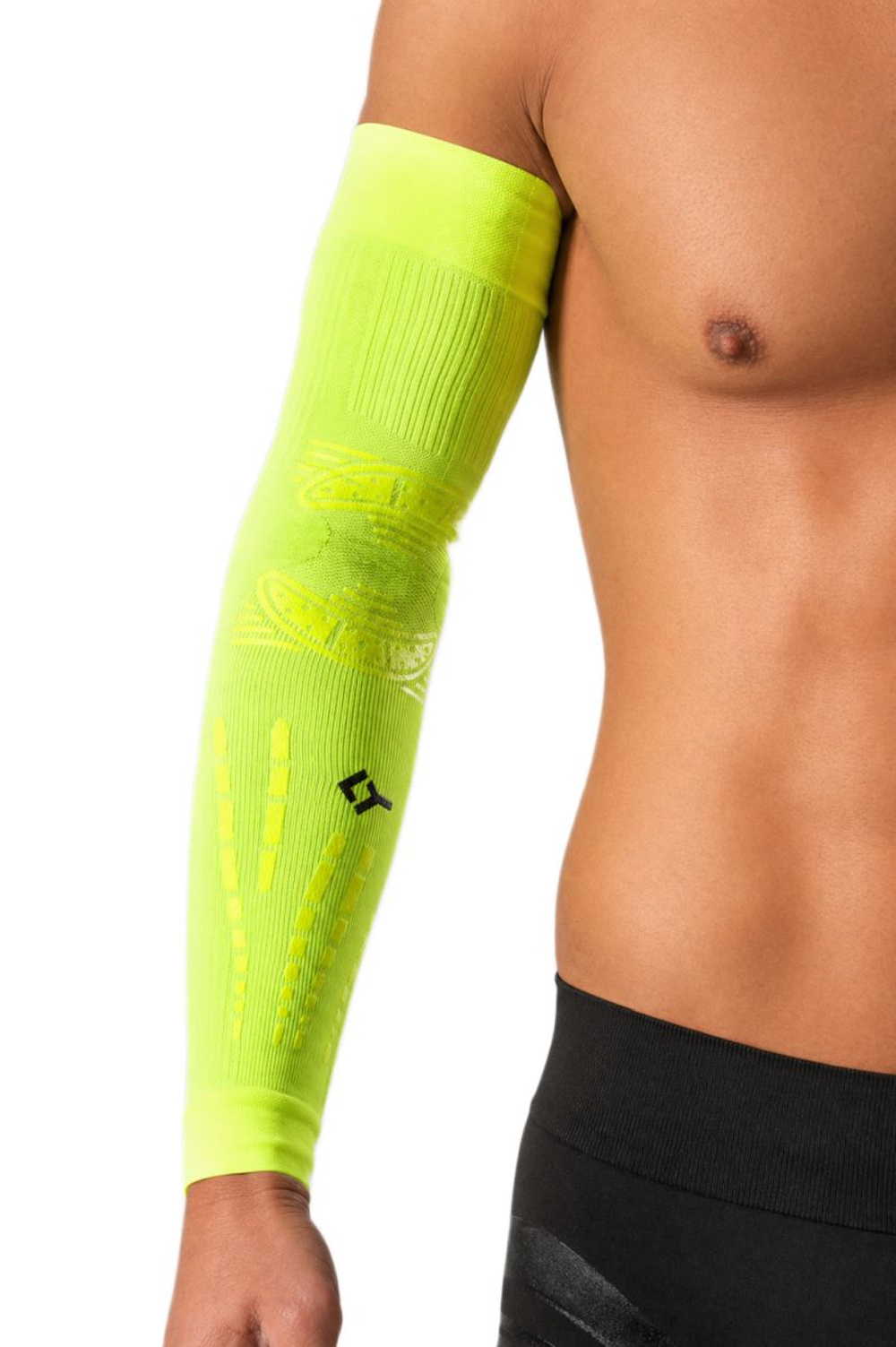 Compression sleeve Floky No Strain Evolution Arm Sleeve 1P - yellow fluo