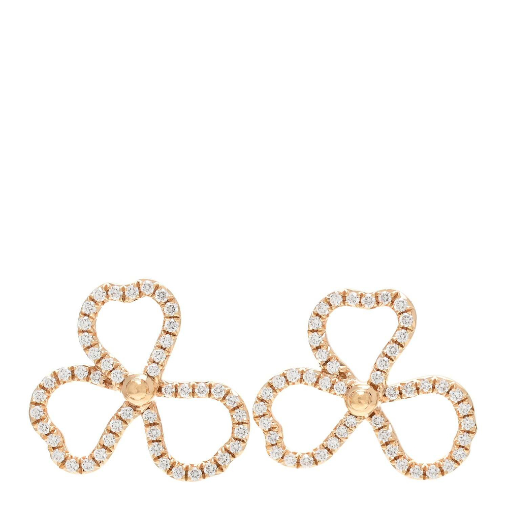 Серьги из жёлтого золота с бриллиантами, Tiffany 💎Open Flower. В наличии