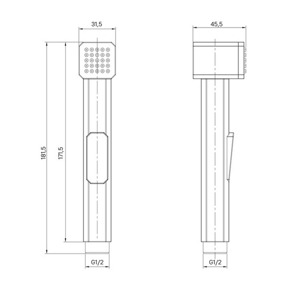 Лейка гигиеническая IDDIS AXE1F1Bi20 Аксес (Axes) ЧЕРНЫЙ матовый, коробка