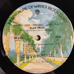 Винтажная виниловая пластинка LP Alan Price O Lucky Man О, Счастливчик Soundtrack (USA 1973)
