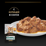 Паучи PRO PLAN MAINTENANCE для взрослых кошек живущих дома с курицей в соусе 26х85г