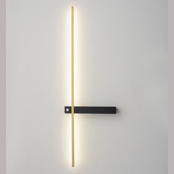 Бра 6W 3000К/4000К/6000К CLT 077W700 BL-BS чёрный/латунь Slender Crystal Lux