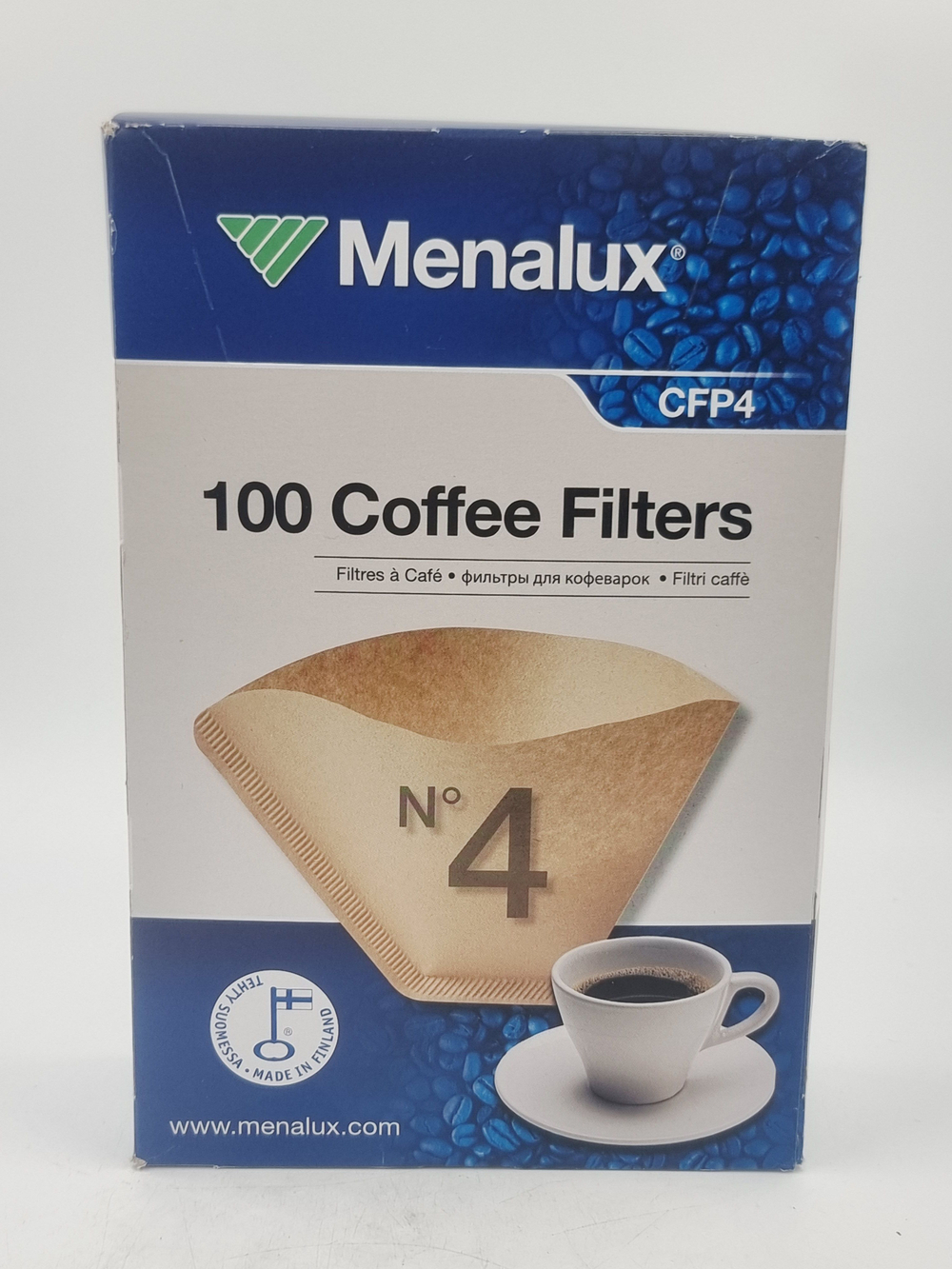 Фильтры для кофе MENALUX CFP4, размер-4, 100 шт. (Финляндия)