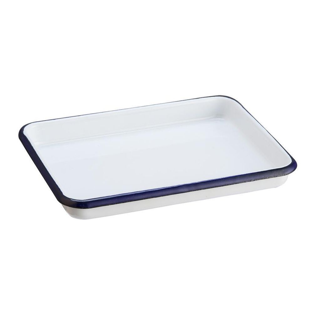 Блюдо прямоугольное 17*12,6*1,8 см 250 мл Blue Rim эмалированая сталь SUNNEX [1]
