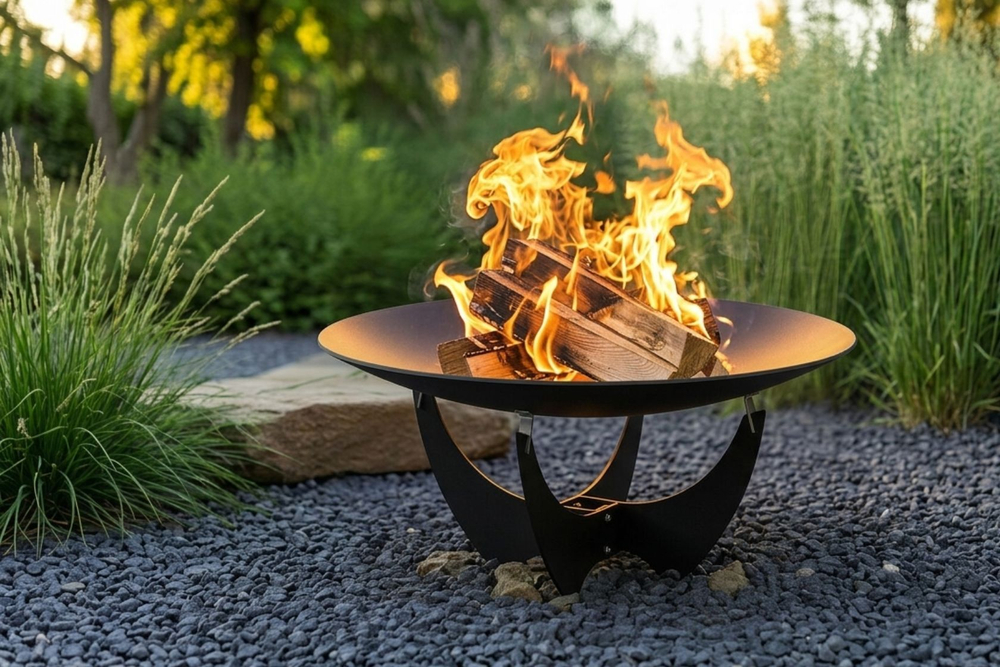Чаша для костра с основанием Up!Flame STEEL CUP 650 PREMIER black
