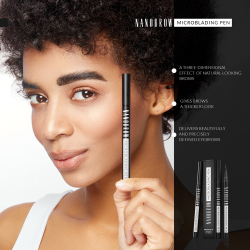 Nanobrow Microblading Pen - Точный водостойкий карандаш для бровей оттенок Dark Brown, 1 ml