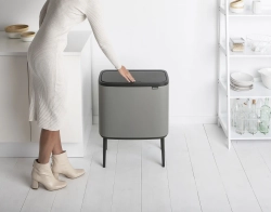Brabantia Bo Touch 11+23л мусорный контейнер для минерального бетона серый EAN 8710755127243