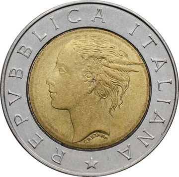 500 лир 1993 Италия «Банк Италии»