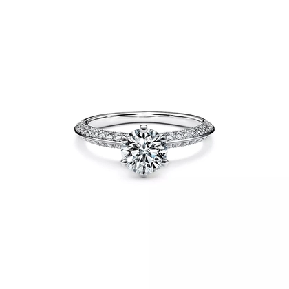 Кольцо из платины с бриллиантом 0.53 карат , Tiffany💠