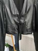 Кожаная куртка жакет Yves Saint Laurent, S