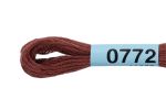 Мулине Gamma 100% хлопок, цв.0772 коричневый, 24 мотка по 8 метров