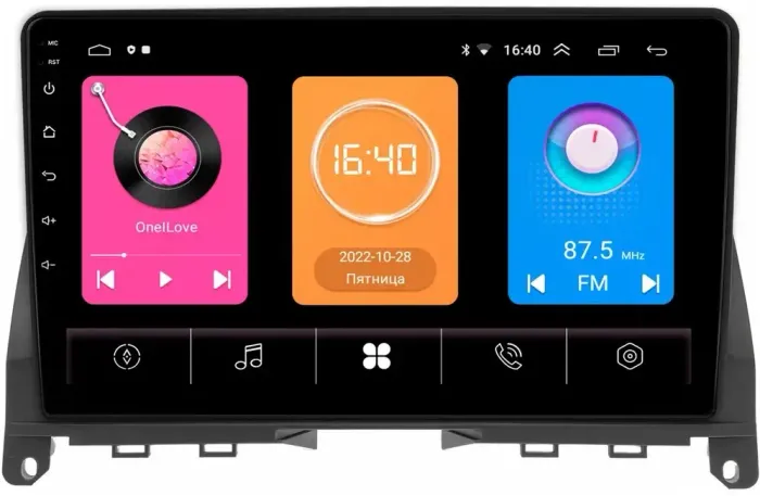 Магнитола для Mercedes-Benz C-класс W204 2007-2011 без NTG экрана - GT9-702 на Android 10