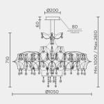 Подвесная люстра MODELUX premium ML.7815.1050P CH