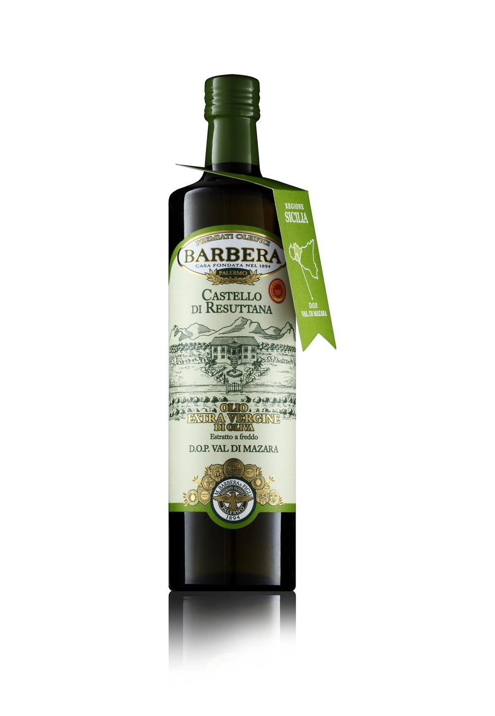 Оливковое масло BARBERA Extra Virgin D.O.P. Val di Mazara," CASTELLO di RESULTANO" , 750 мл Италия