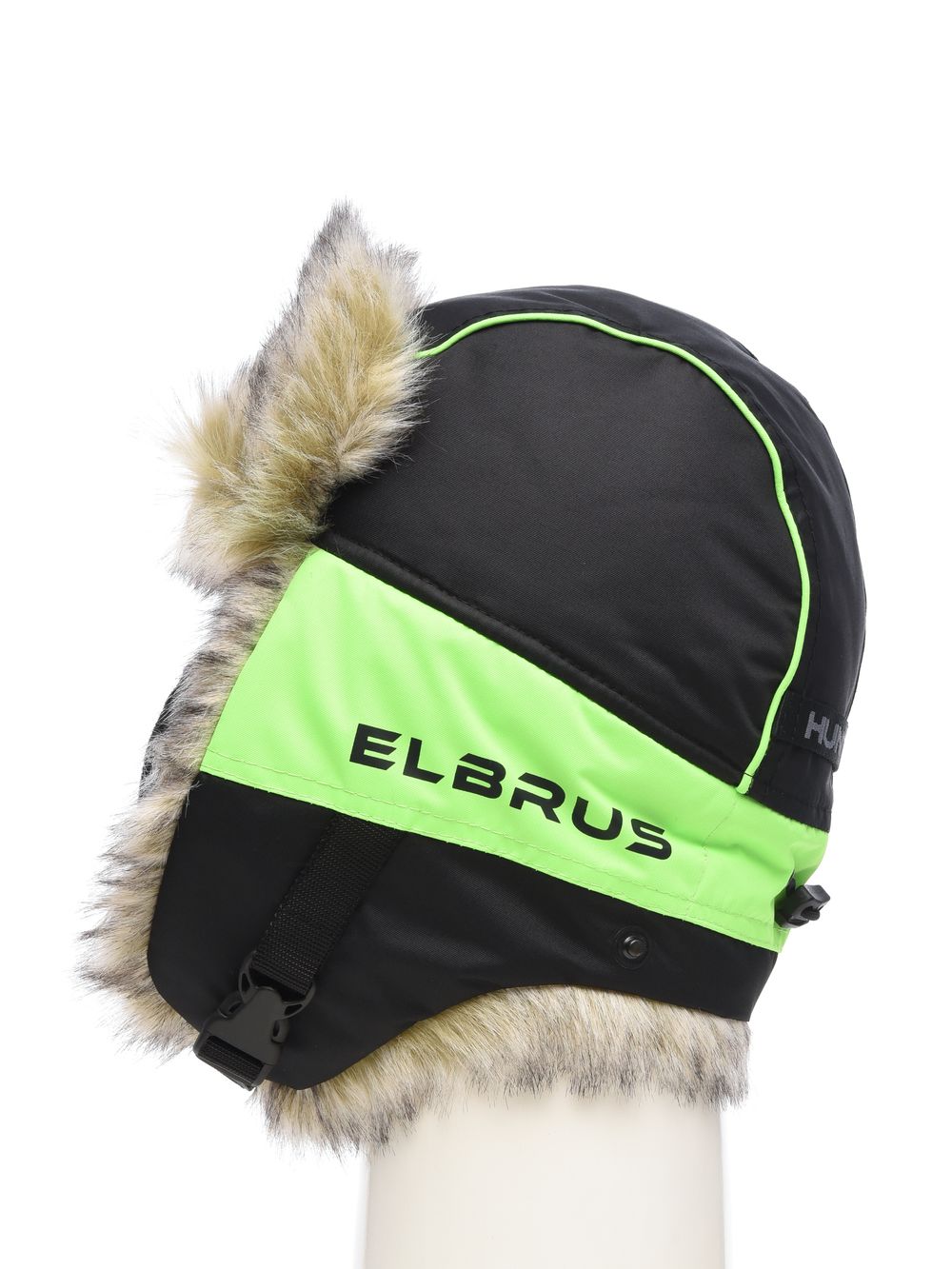 Шапка ушанка зимняя Elbrus ткань Hit Membrane цвет Черный
