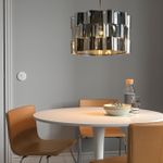 Подвесной светильник IKEA ALVSTARR / HEMMA (ЭЛЬВСТАРР / ХЕММА), Эффект хрома, 51 см