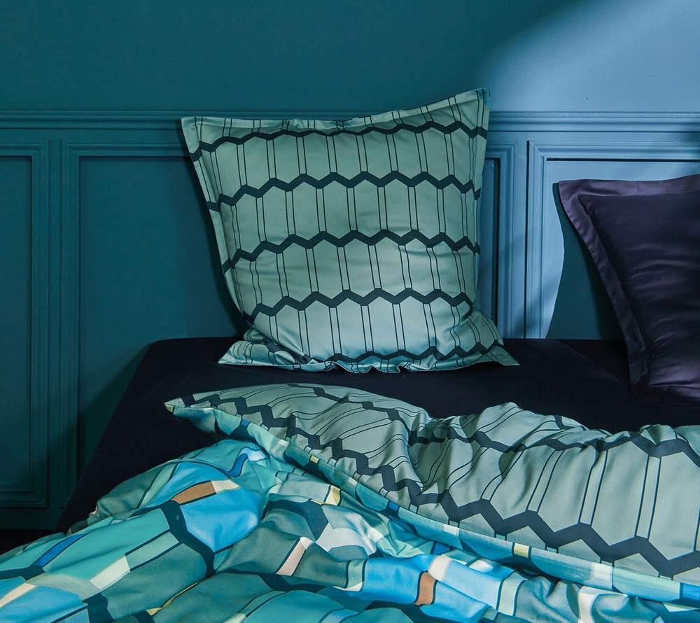 Постельное белье MOSAIC COBALT Blanc des Vosges 2 спальное евро Бежевый