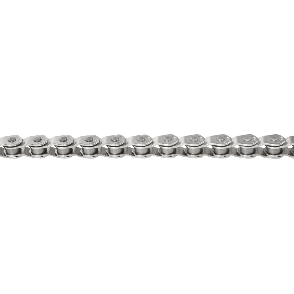 Цепь HL1 Wide Silver 1/2"х1/8" 100зв. 9,4мм singlespeed повыш. прочности (до 1050кг) в пластик. коробке 1скор./BMX серебро KMC