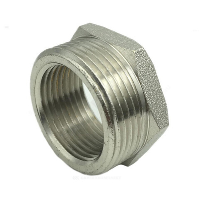Футорка латунь никель Ду 20х15 (3/4"х1/2") НР/ВР SantechSystems .