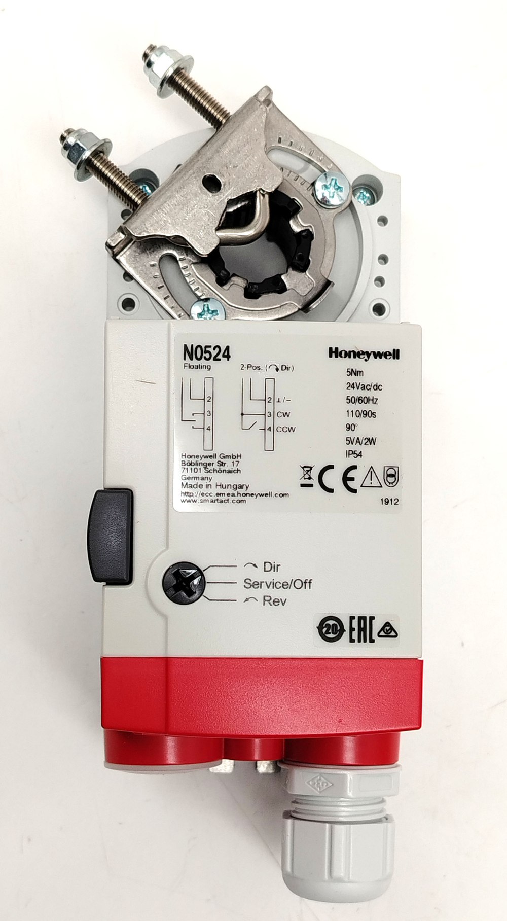 Привод Honeywell 5Нм 24В плавающий IP54 -20...+60°C N0524