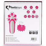 Розовый оросимулятор со сменными насадками для вращения Feelz Toys Clitella