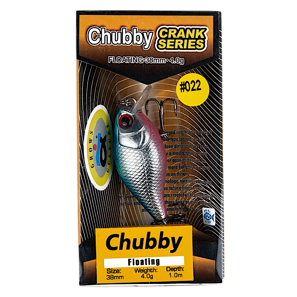 Воблер Grows Culture Chubby 38мм 4гр до 1.0м Плавающ. -